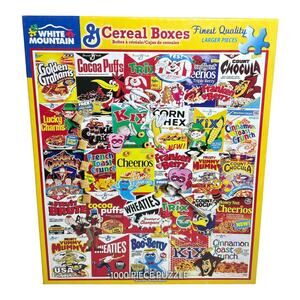 White Mountain Cereal Boxes Jigsaw Puzzle 1000 Pieces - Complete - General Mills
